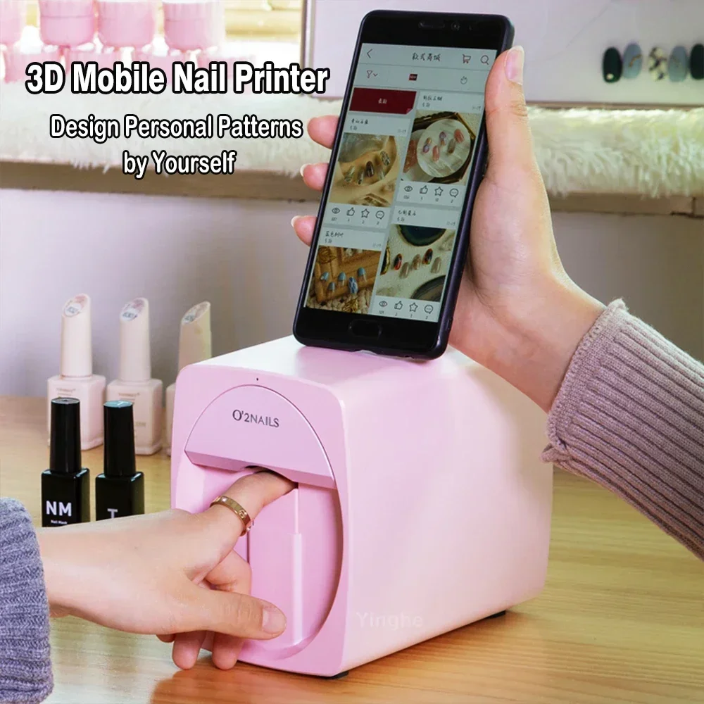 Commercial Nail Printing Machine - Akıllı Tırnak Yazıcı 3D Taşınabilir Mobil