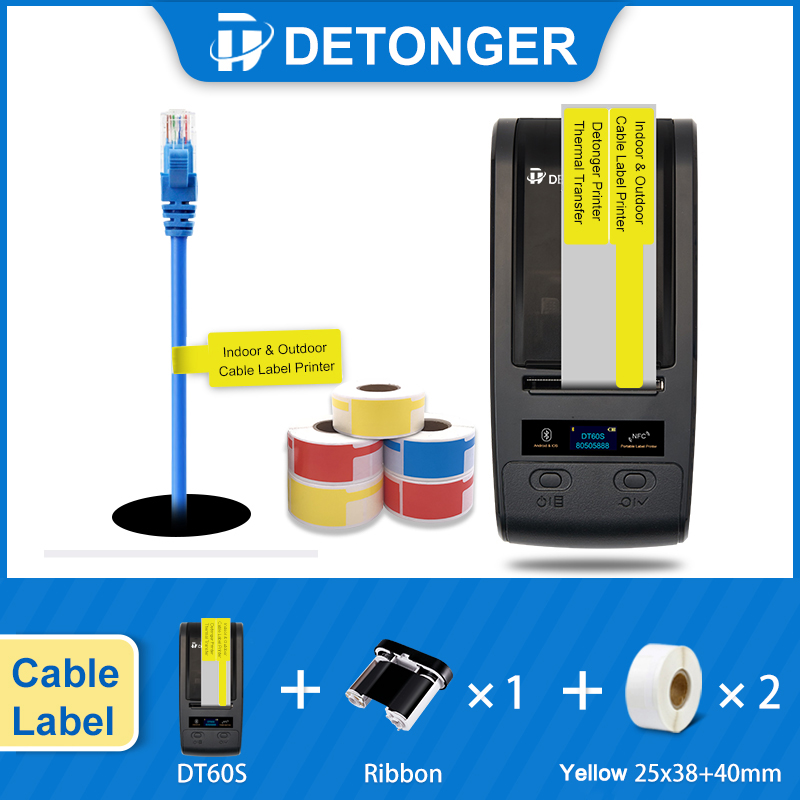 Commercial Ribbon Printing Machine - DETONGER DT60S taşınabilir termal Transfer BASKI