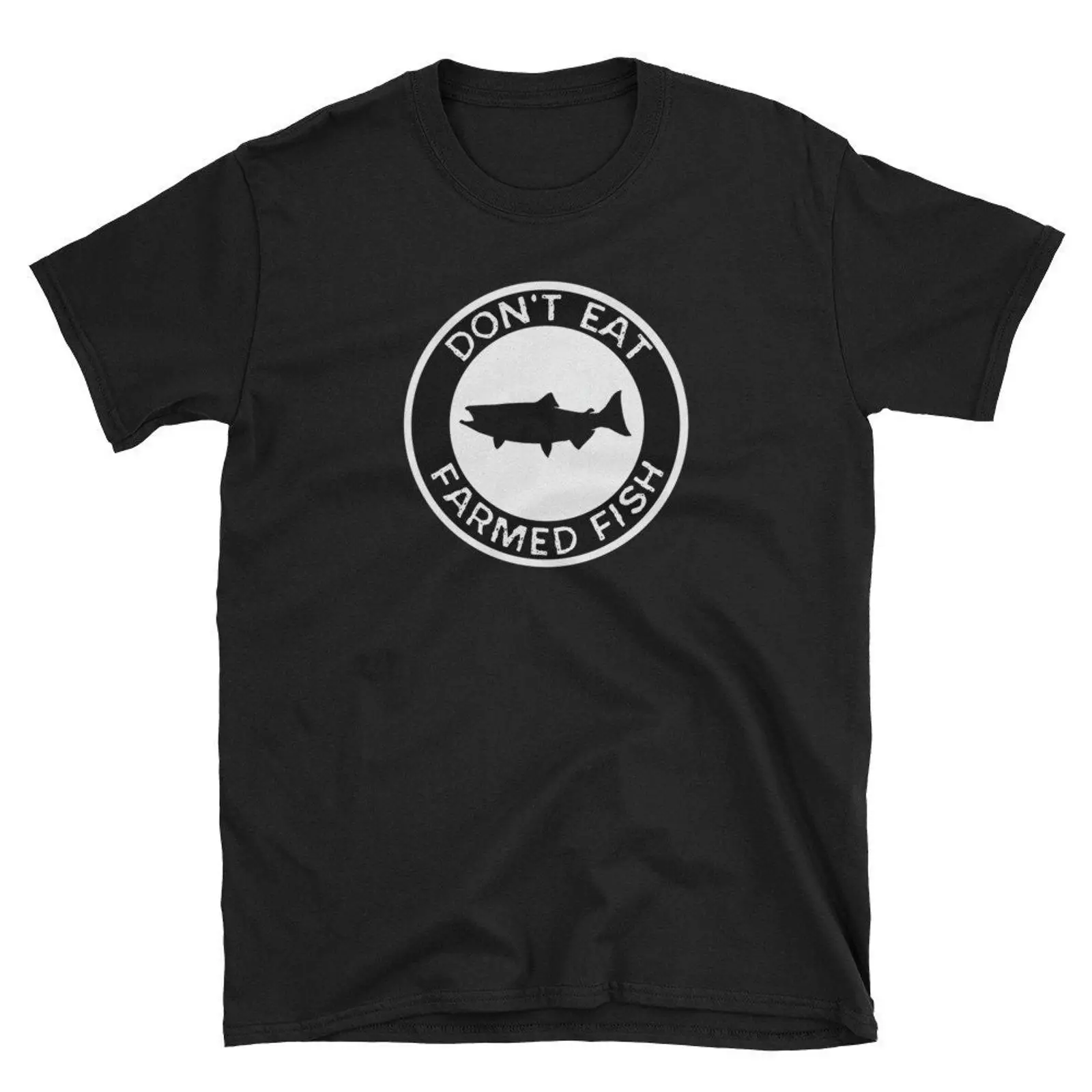 Commercial Shirt Printing - Çiftlik Balıklarını Yemeyin Komik Balıkçılık Tişörtü