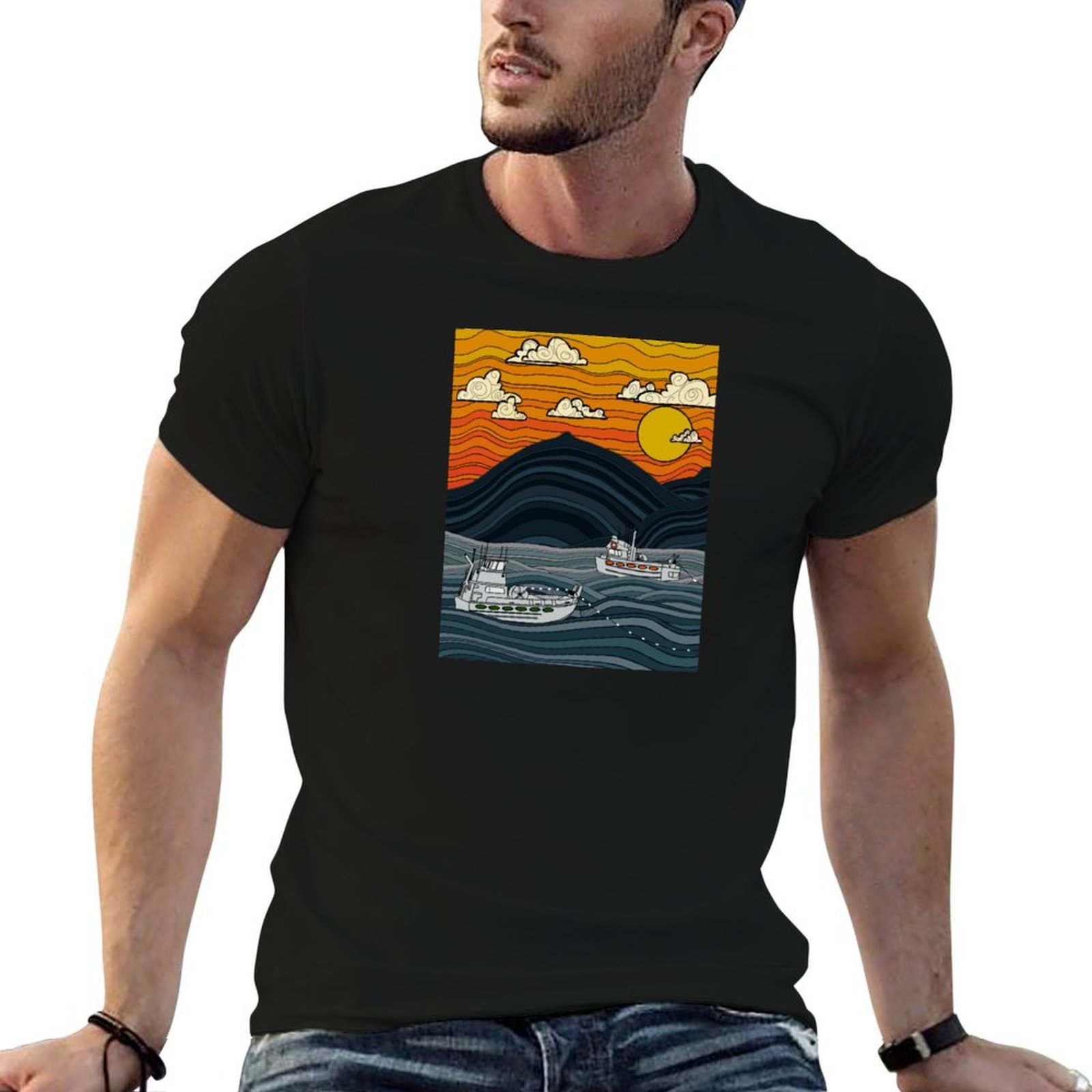 Commercial Shirt Printing - Ticari Balıkçılık Tişörtü İş Kıyafeti Nefes