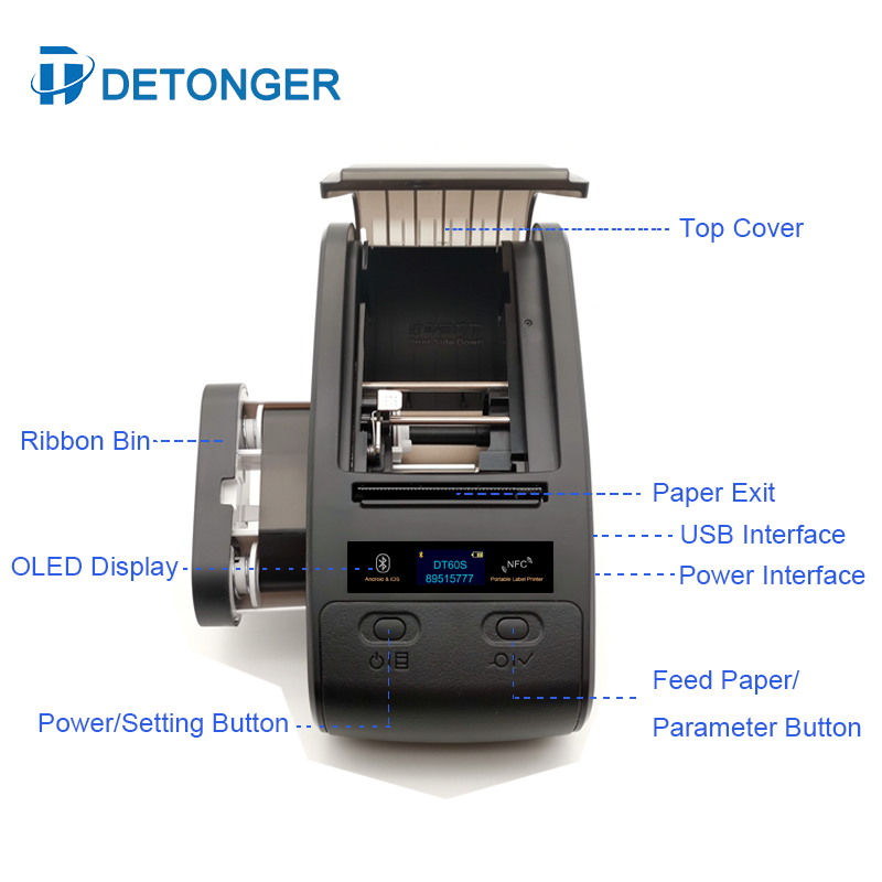 DETONGER taşınabilir termal Tr - Commercial Ribbon Printing Machine incelemesi ve fiyatı